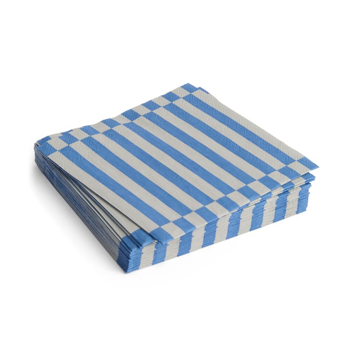 Pattern Lunch Stripe napkin 33x33 cm 20-pack, Grey-blue pillar HAY