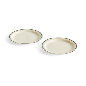 Sobremesa plate Ø24.5 cm 2-pack - Green-sand - HAY