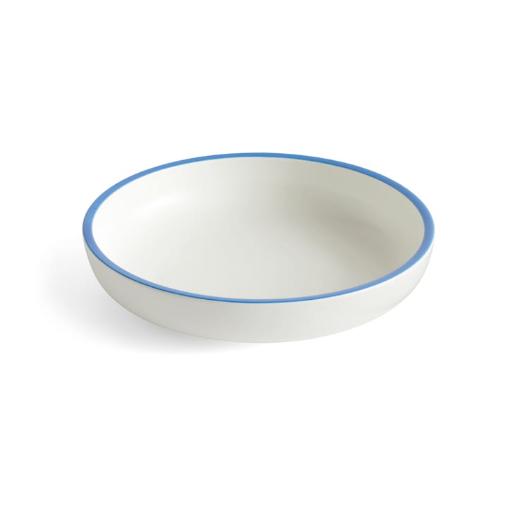 Sobremesa serving bowl L Ø25 cm, White-blue HAY