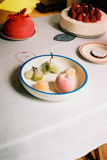 Sobremesa serving bowl L Ø25 cm - White-blue - HAY