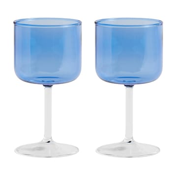 Tint wine glass 25 cl 2-pack - Blue-clear - HAY