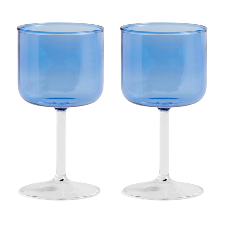 Tint wine glass 25 cl 2-pack, Blue-clear HAY