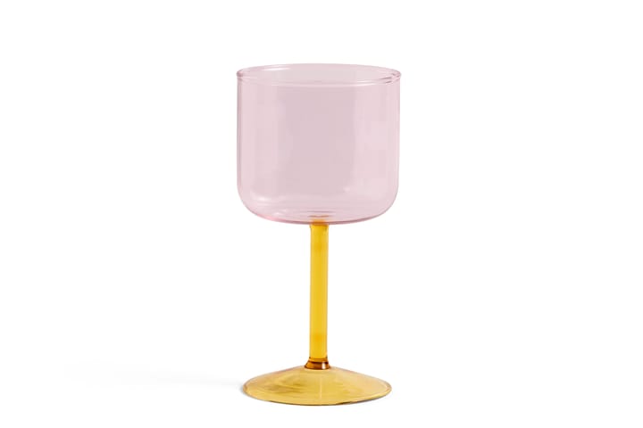 Tint wine glass 25 cl 2-pack, Pink-yellow HAY