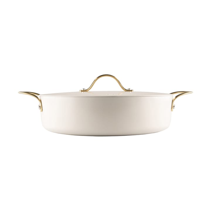 Heirol Royal Pearl pot with lid Ø28 cm, White-gold Heirol