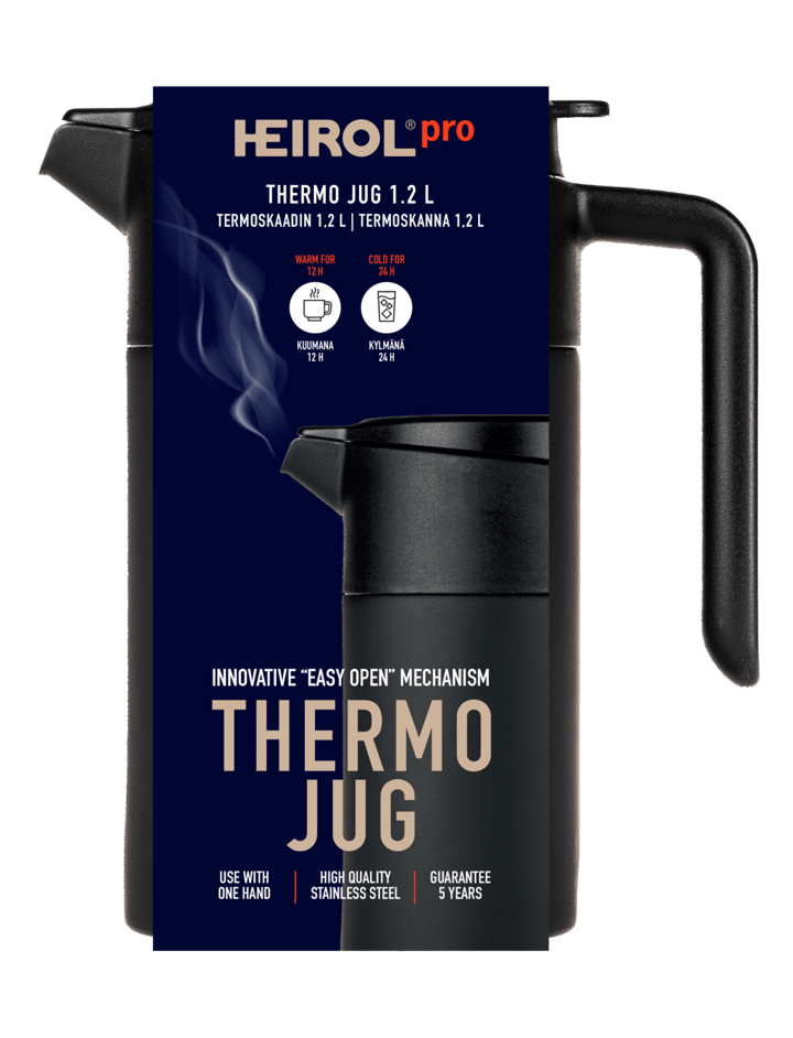 Heirol thermos jug 1.2 l, Black Heirol