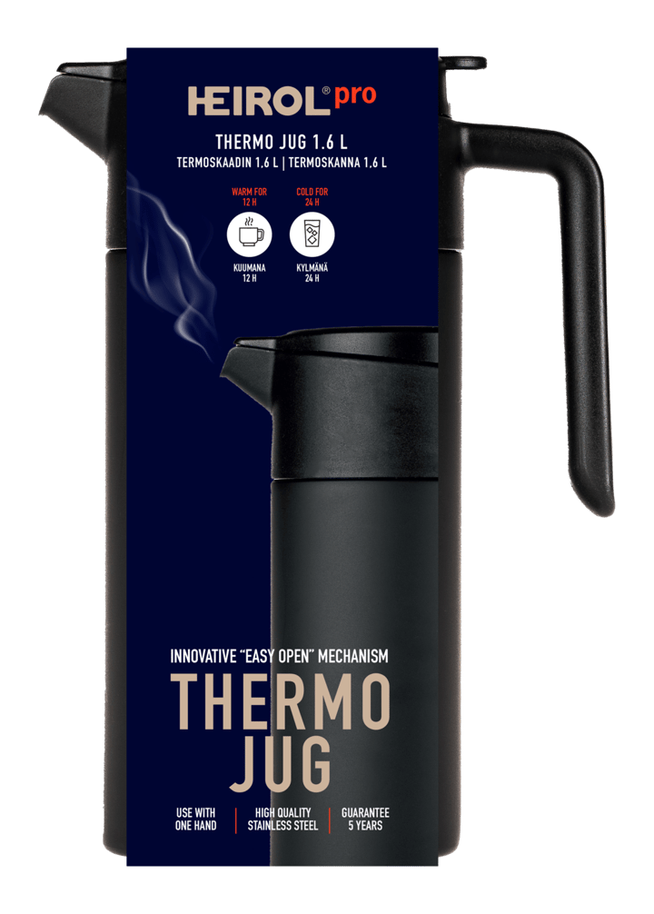 Heirol thermos jug 1.6 l, Black Heirol