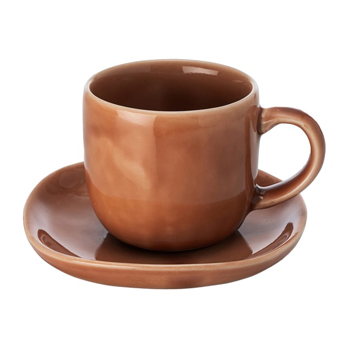 Heirol x Nosse Svelte cup with saucer 12 cl - Terracotta - Heirol