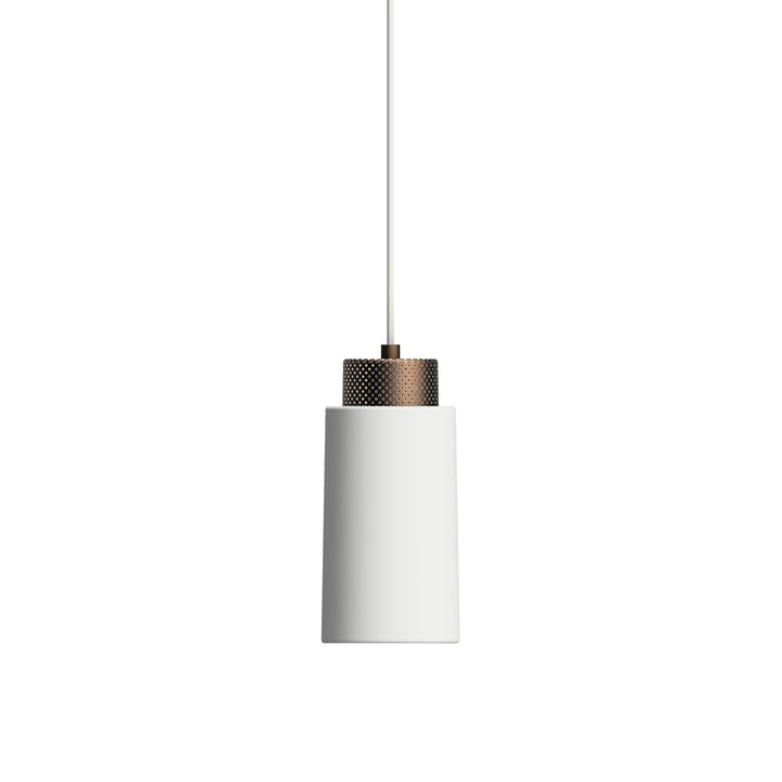 Edge pendant lamp small, Matte white-bronze Herstal