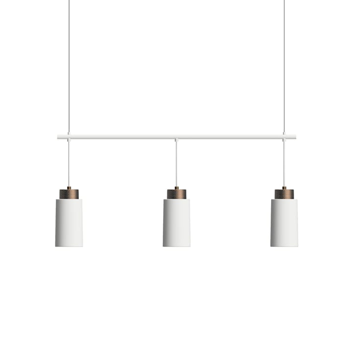 Edge pendant lamp trio, Matte white-bronze Herstal