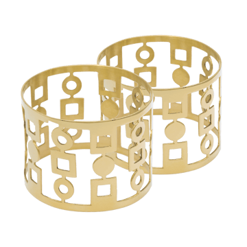 Anima napkin ring 2-pack - Brass - Hilke Collection