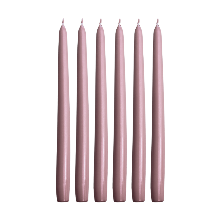 Herrgårdsljus candles 30 cm 6-pack , Pink metallic Hilke Collection