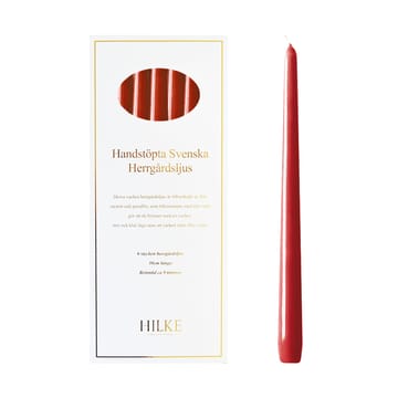 Herrgårdsljus candles 30 cm 6-pack  - Red glossy - Hilke Collection