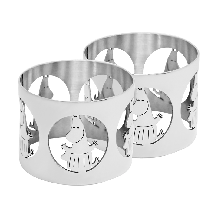 Hilke X Moomin napkin rings Moominmamma 2-pack, Nickel-plated brass Hilke Collection