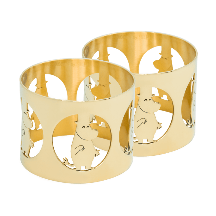 Hilke X Moomin napkin rings Moominpappa 2-pack, Nickel-plated brass Hilke Collection