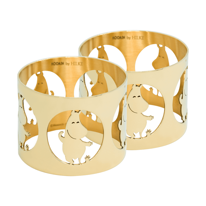 Hilke X Moomin Napkin Rings Moomintroll 2-pack, Brass Hilke Collection