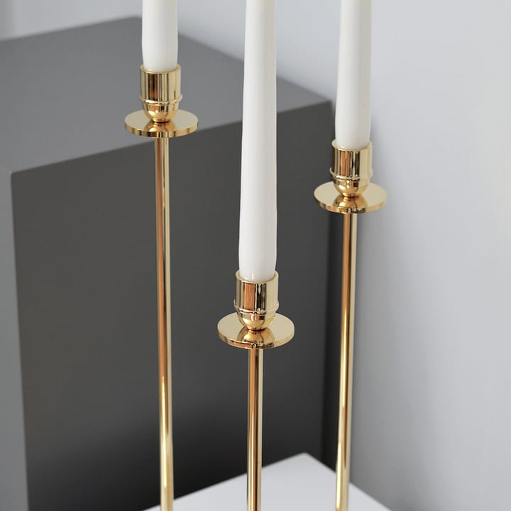 Luce Del Sole candle sticks 30 cm, Solid brass Hilke Collection