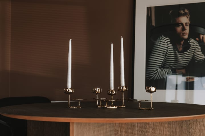 Ninfea grande candlestick, Brass Hilke Collection