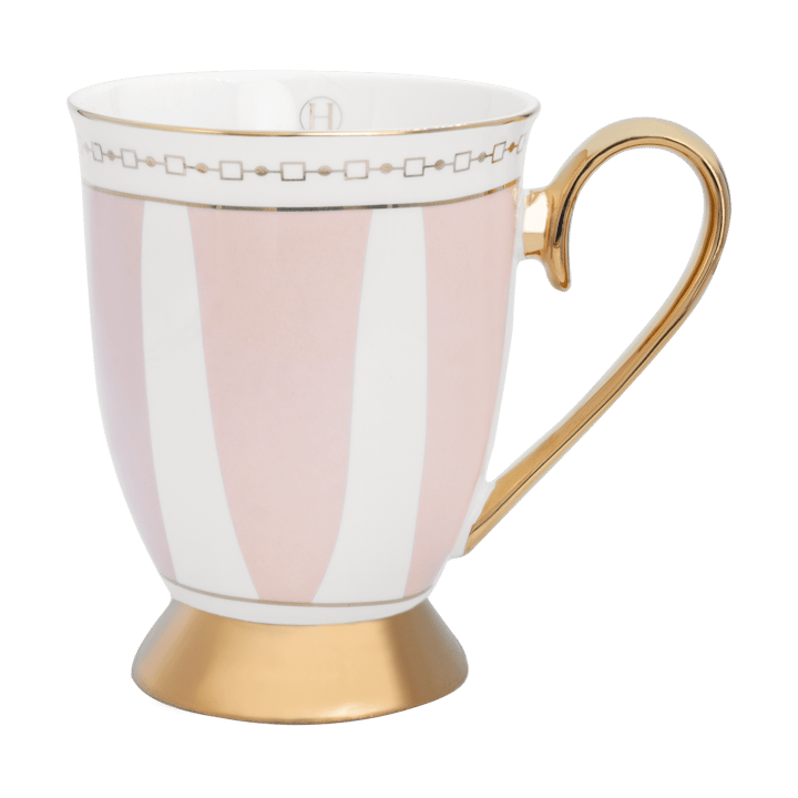 Strisce Rosa mug 28 cl, Pink-white-gold Hilke Collection