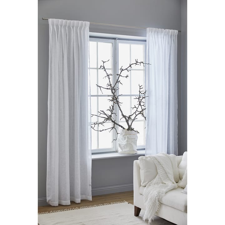 Dalsland curtain with heading tape and channel, optical white Himla