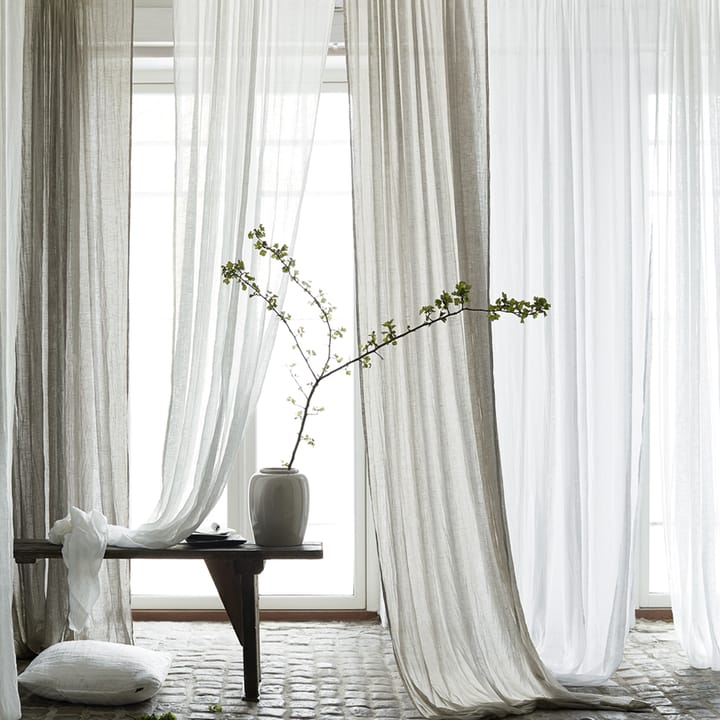 Dalsland curtain with heading tape and channel, optical white Himla