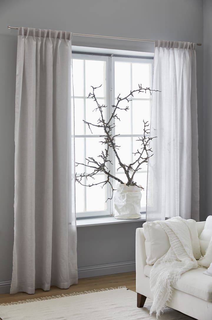 Dalsland curtain with heading tape and channel, pearl Himla