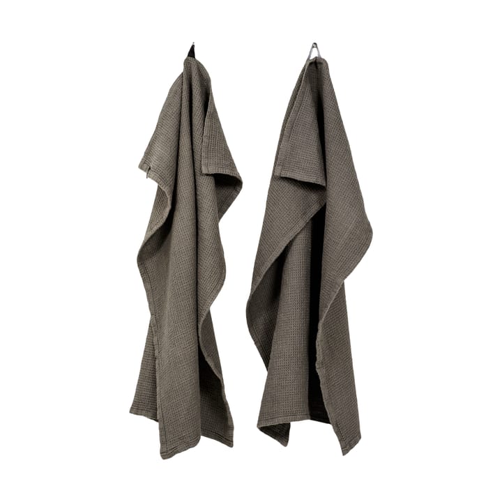 Hetty kitchen towel 50x70 cm 2-pack, Charcoal Himla