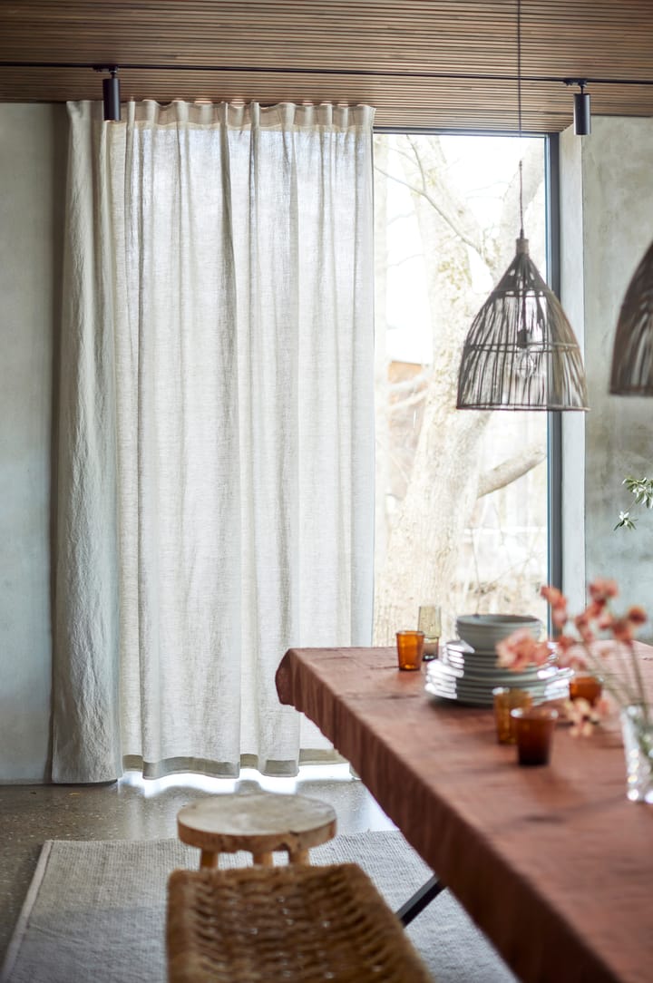 Sunrise curtain with pleat band 140x250 cm, Oatmeal Himla