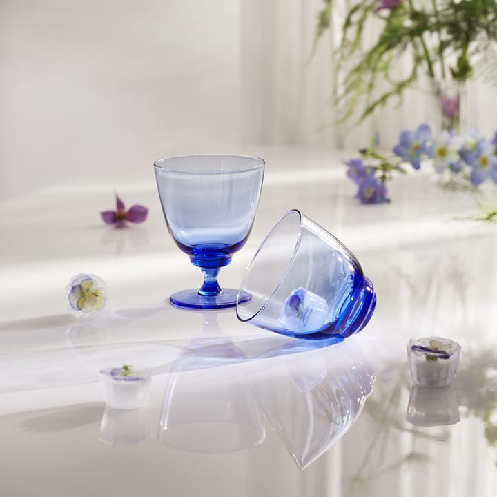 Flow water glass 35 cl, Dark blue Holmegaard