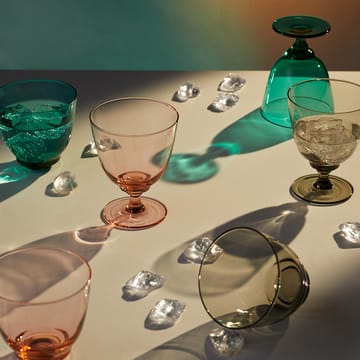 Flow water glass 35 cl - Emerald green - Holmegaard