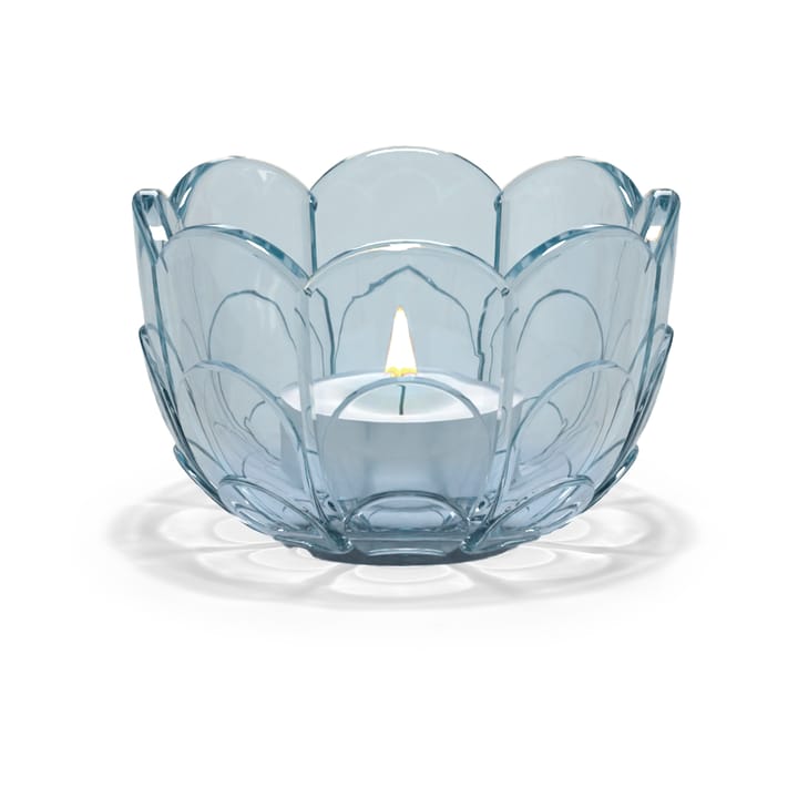 Lily candle holder Ø7 cm, Blue iris Holmegaard