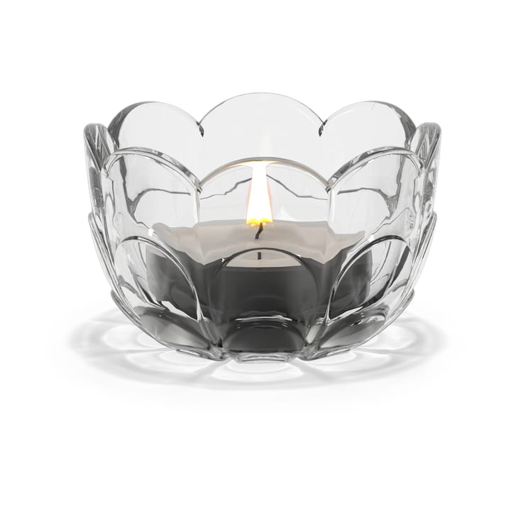 Lily candle holder Ø7 cm, Clear Holmegaard