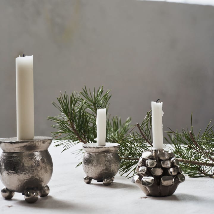 Classic candle sticks Ø5 cm, Antique silver House Doctor