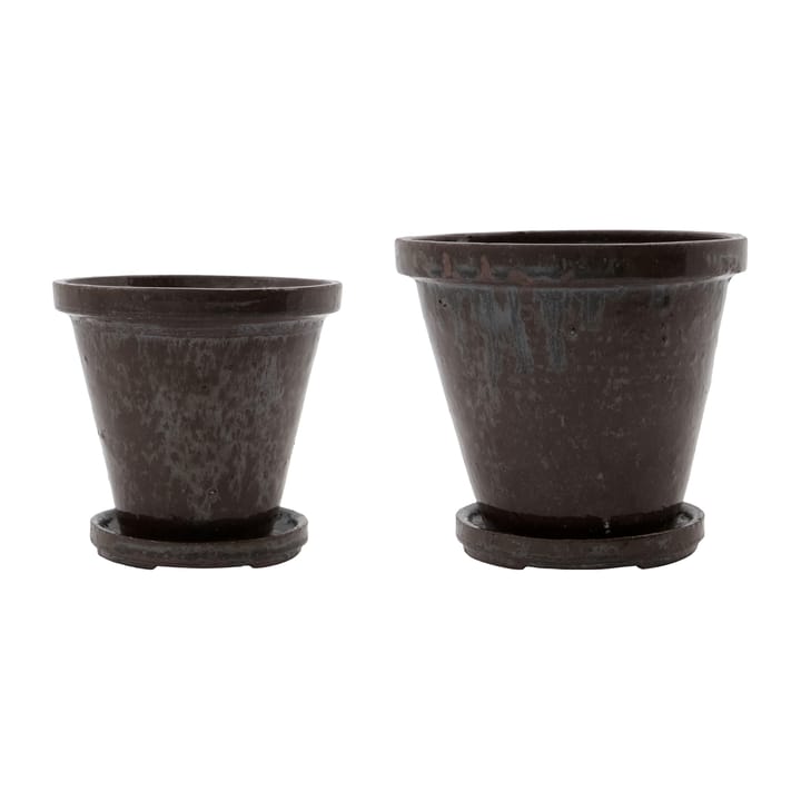 Flower flower pot with saucer 4 pieces - Ø13.5 cm-Ø16 cm - House Doctor