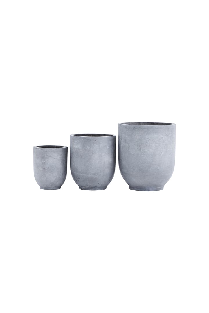 House Doctor flower pot Ø30x34 cm, set of 3, Gray House Doctor