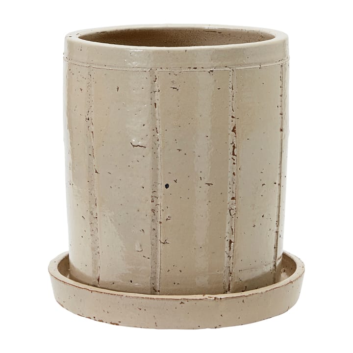 Julian flowerpot with saucer Ø22 cm - Beige - House Doctor