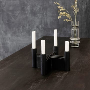 Layers candle sticks 14 cm - black - House Doctor