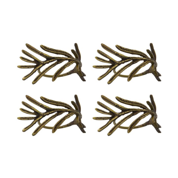 Mistle napkin ring 4-pack - Antique Brass - House Doctor