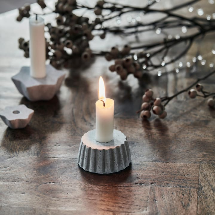 Mold Bake candle sticks Ø7 cm, grey House Doctor