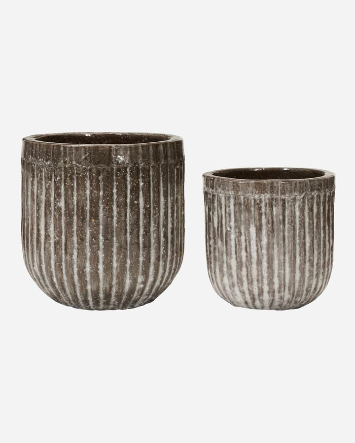 Pharaoh pot set of 2, Antique brown House Doctor