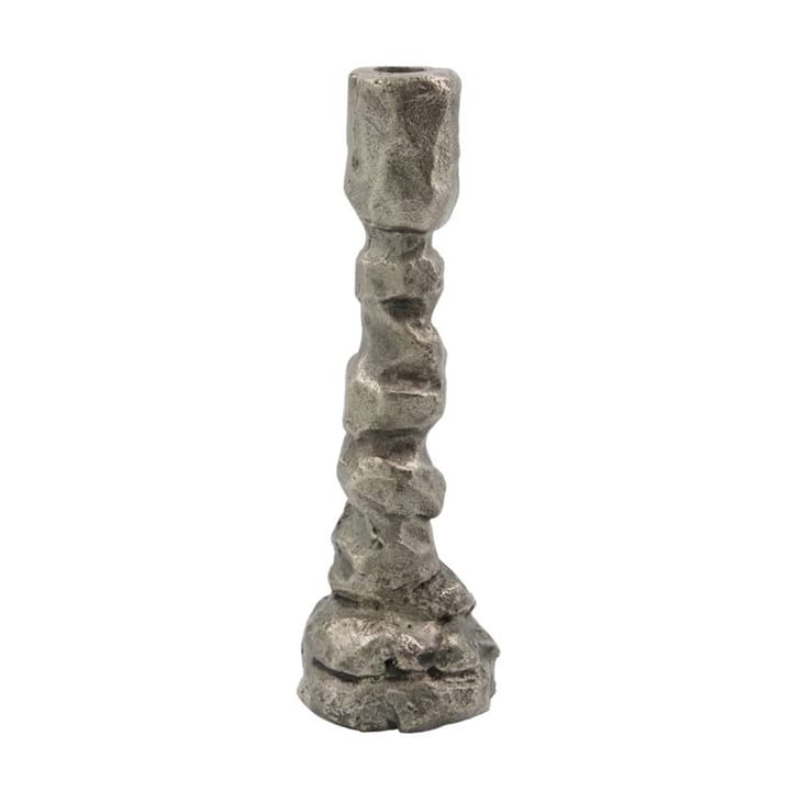 Raku candlestick antique silver - 25 cm - House Doctor