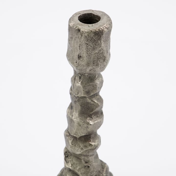 Raku candlestick antique silver, 25 cm House Doctor