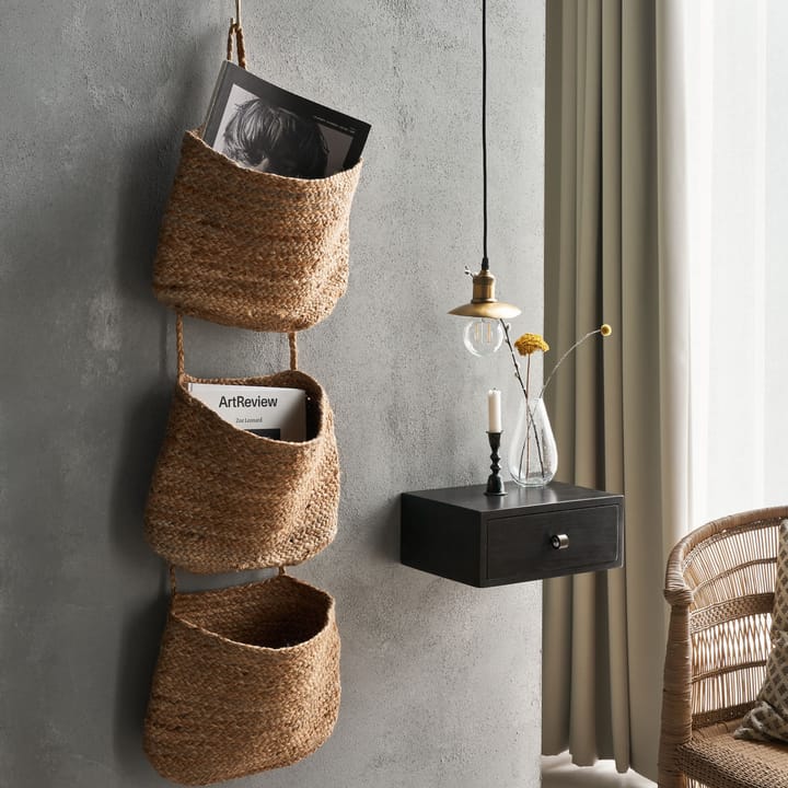 Ramla wall mounted storage basket 35x109 cm, Natural House Doctor