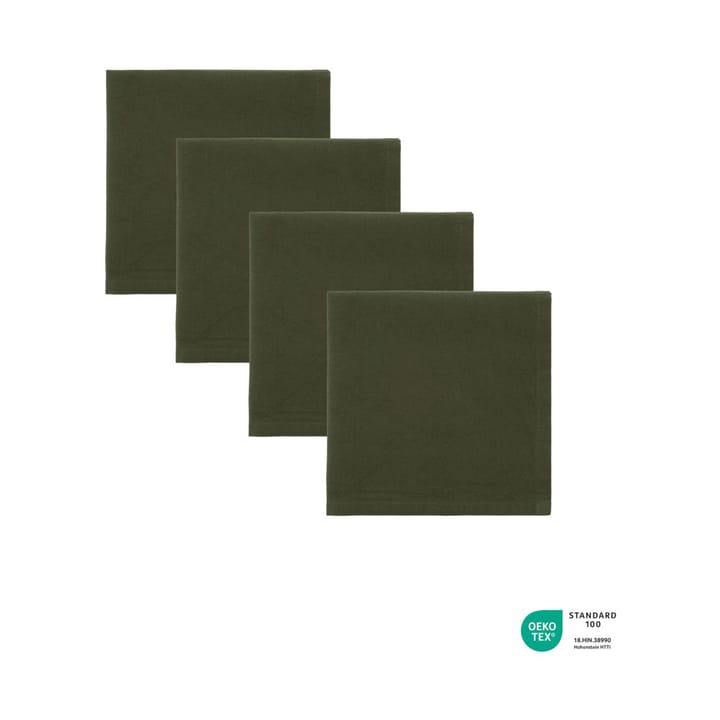 Real napkins 40x40 cm 4-pack, Dark green House Doctor