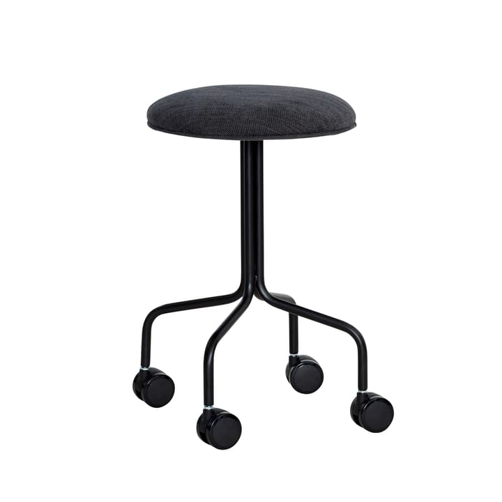 Architect stool with Wheels Ø44 cm - Black - Hübsch