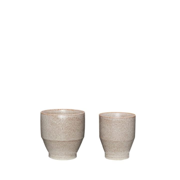 Ashes ceramic pots 2-pack, Pink Hübsch