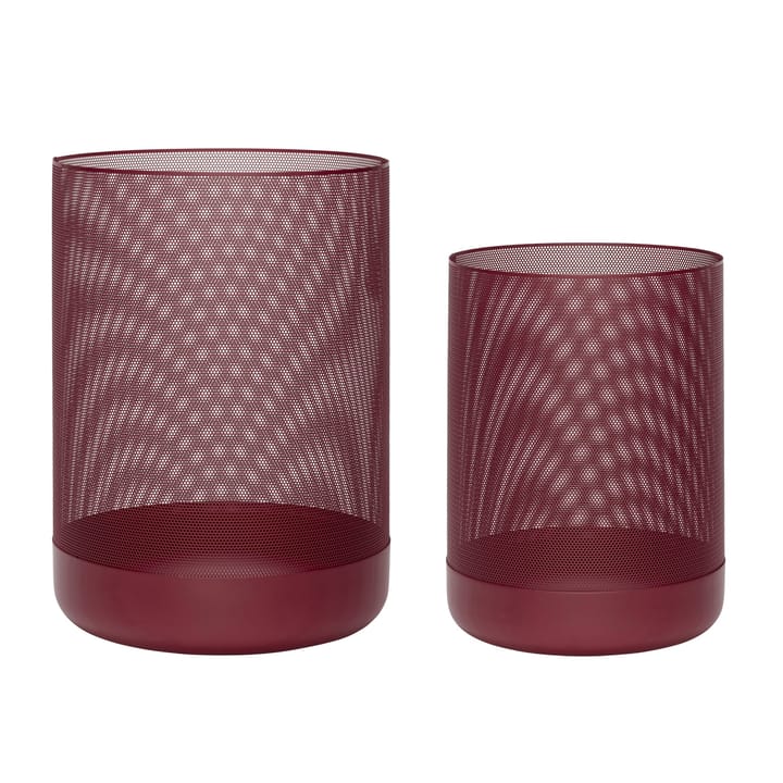 Basket round 2-pack - Metallic bordeaux - Hübsch