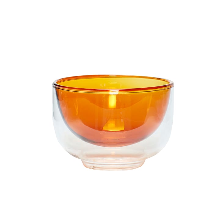 Bowl Ø13 cm - Glass clear-amber - Hübsch