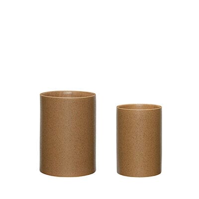 Edna pots 2-pack, Brown Hübsch