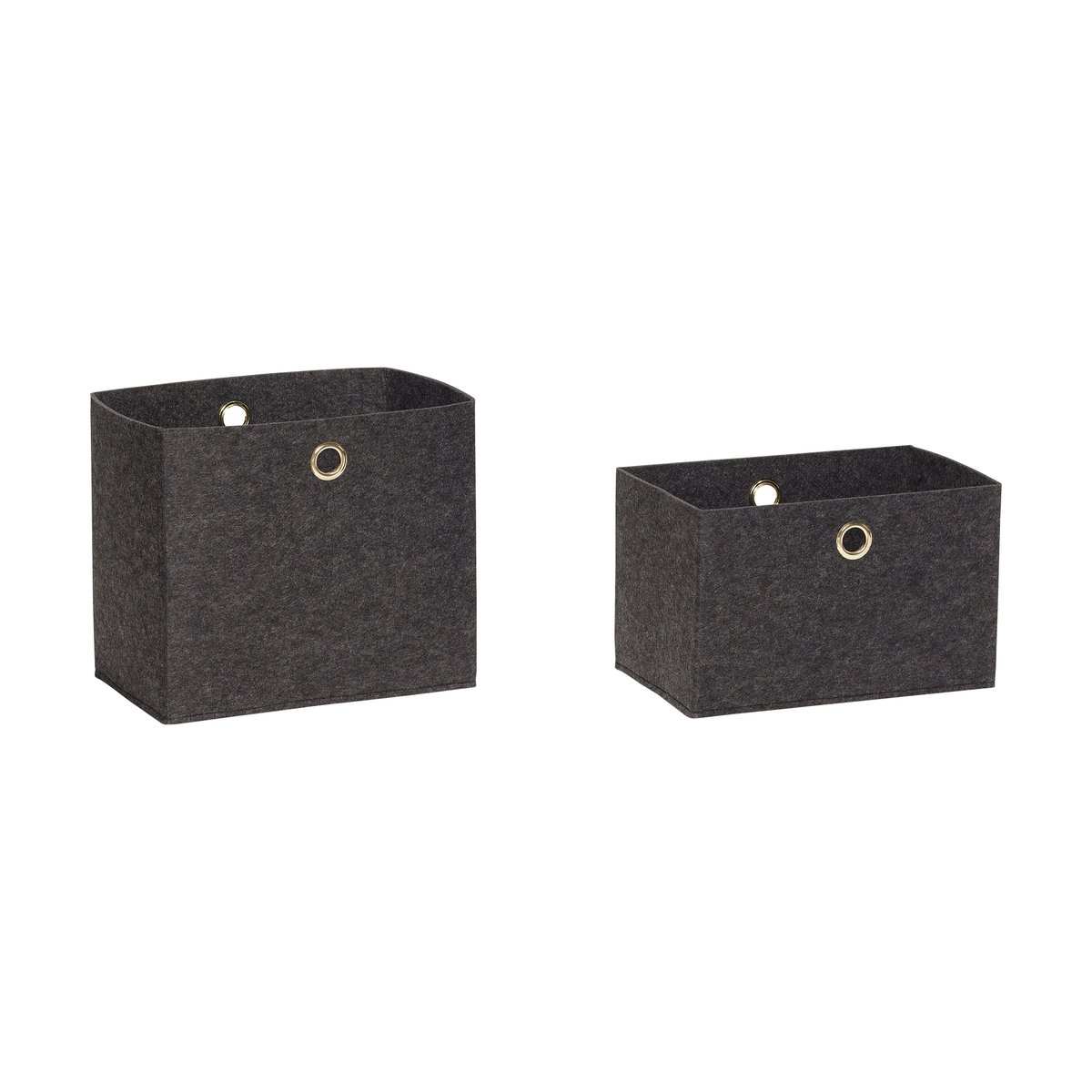 Hübsch Felt basket 2-pack Gray