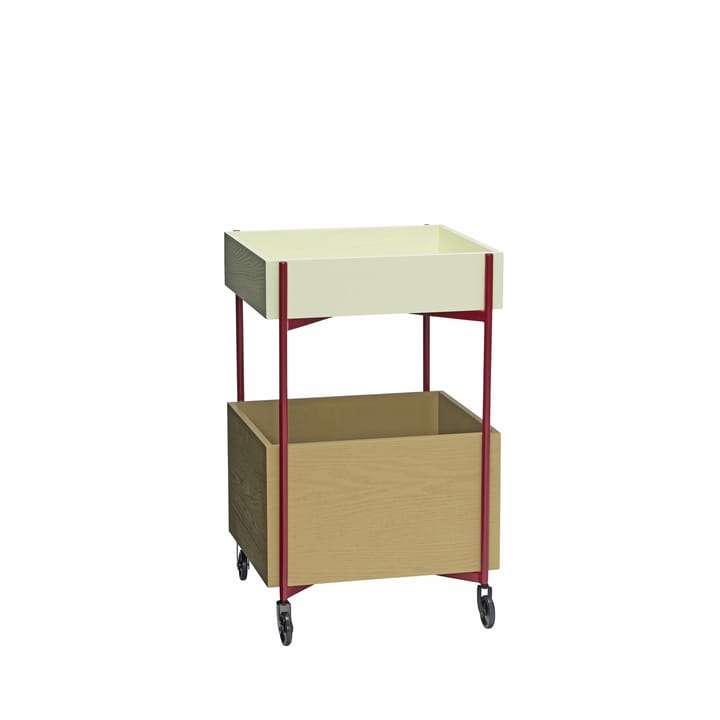 Fresh Rolling Cart 70 cm - Khaki-burgundy - Hübsch